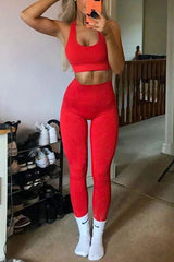 Solid Seamless Bra Leggings Set