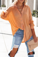 Button Down Ribbed Knit Top