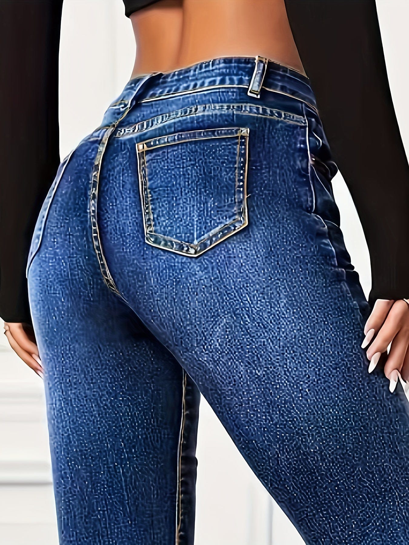 Blue MidStretch Bootcut Versatile Denim Women Jeans