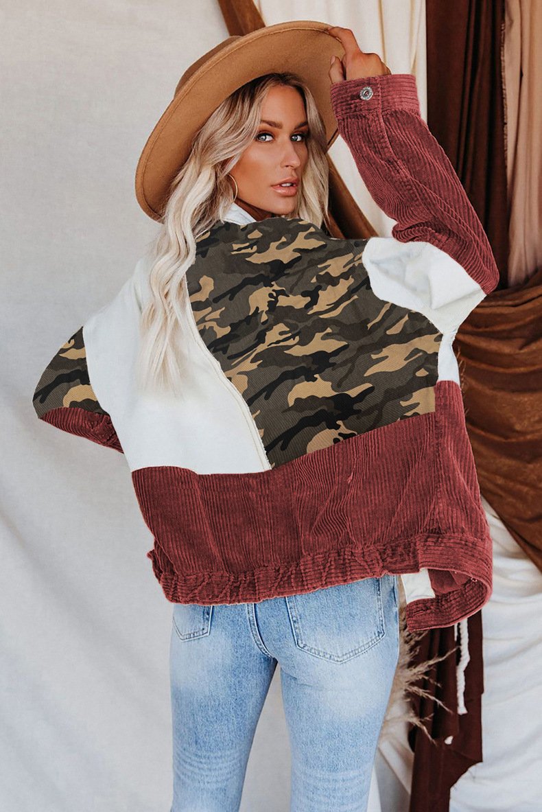 Corduroy Collar Button Down Shacket