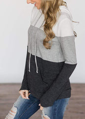 Color Block Long Sleeve Hoodie