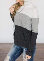 Color Block Long Sleeve Hoodie