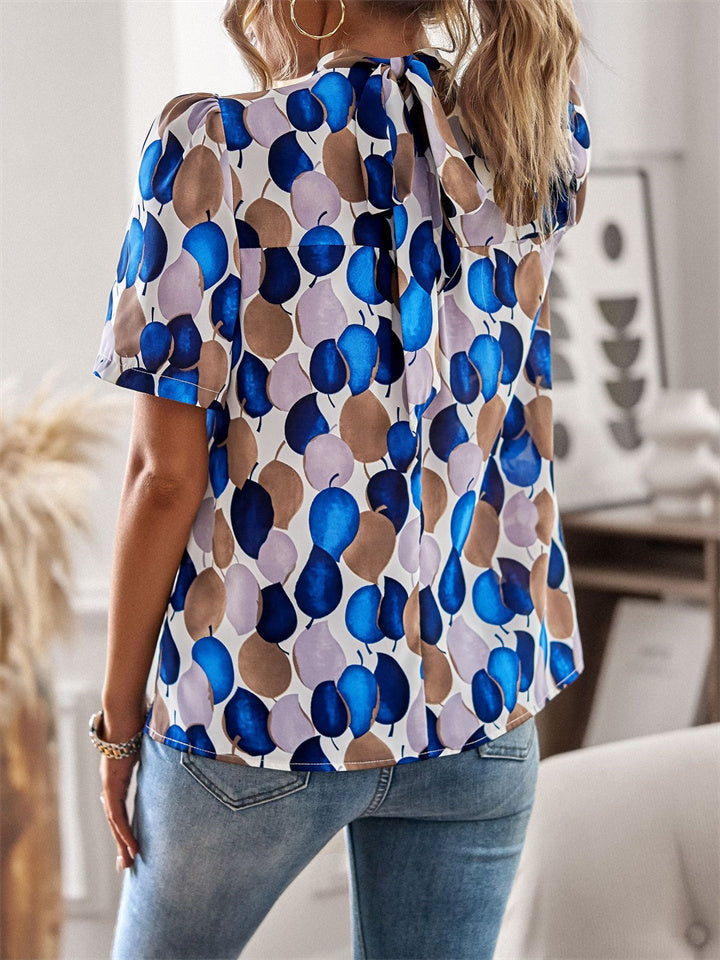 Fashion Women's Tops Spring and Summer Shirt T-shirt Casual White Black Blue Green S M L XL