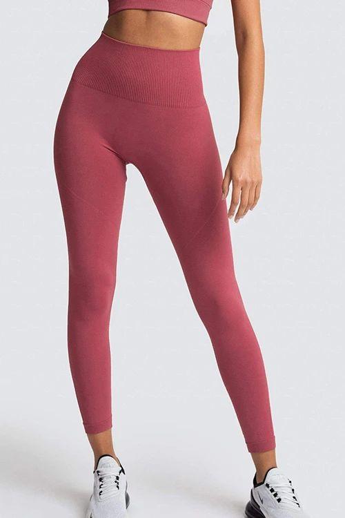 Solid Seamless Bra Leggings Set