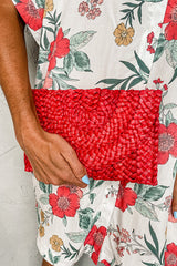 Bright Woven Clutch