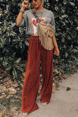 Finding Wonderland Pleated Elastic Waist Pants