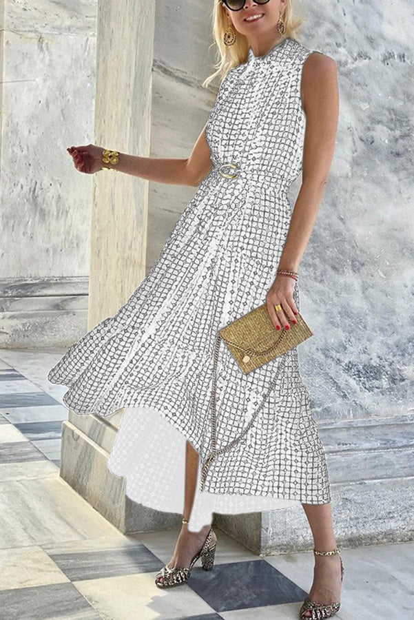 Bodega Bay Sleeveless Shirt Midi Dress