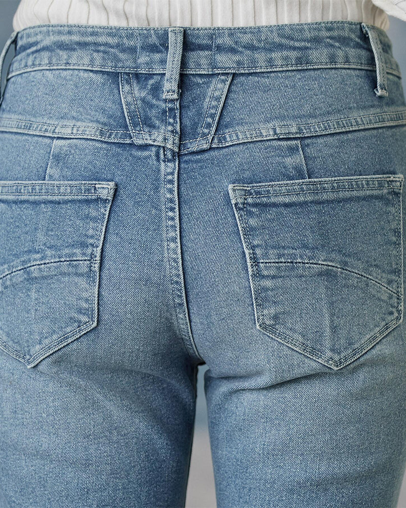 90s Vintage Wide Waistband Flare Jeans