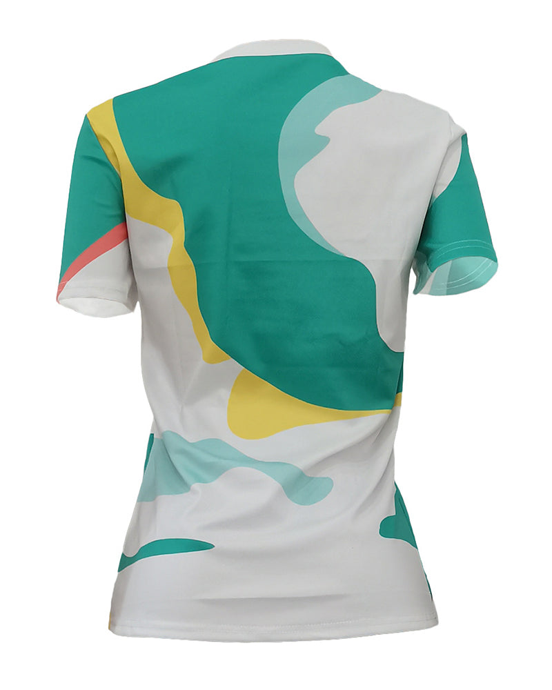 Letter & Angel Print Round Neck T-Shirt