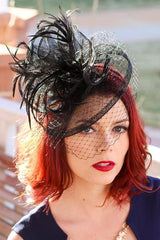 Feather Veil Fascinator