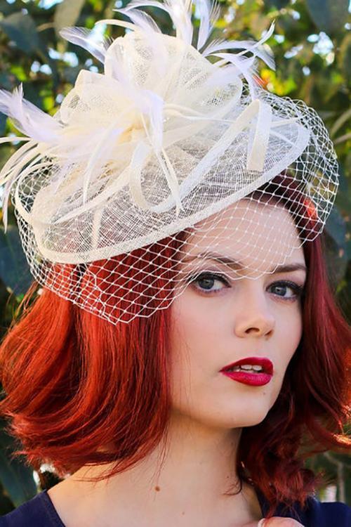 Feather Veil Fascinator