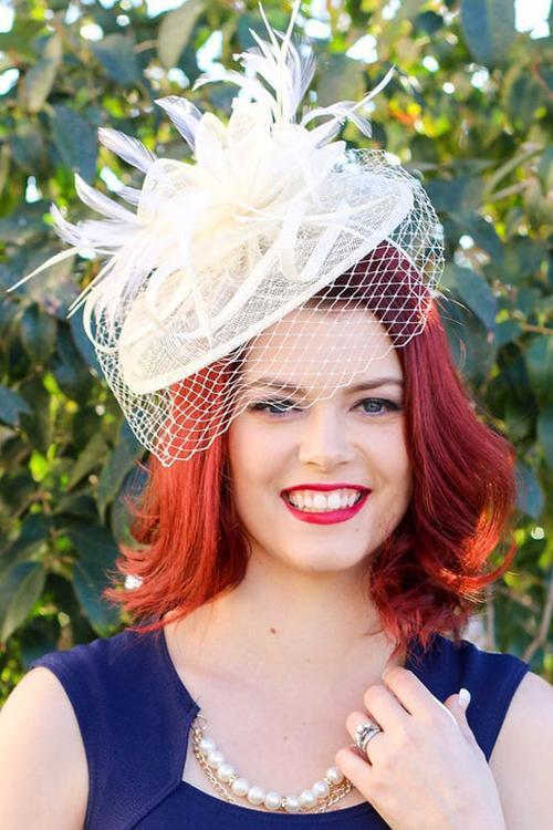 Feather Veil Fascinator