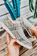 Leopard Snake Print Slip On Canvas Sneakers