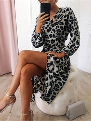 Leopard Print Long Dress