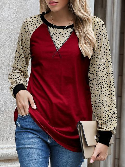 Leopard Print Long Sleeve T-shirt