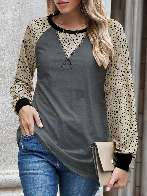 Leopard Print Long Sleeve T-shirt