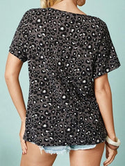Leopard Print Short-sleeved Casual T-shirt