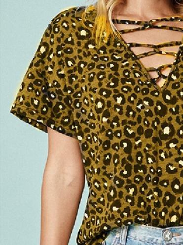 Leopard Print Short-sleeved Casual T-shirt