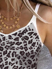 Leopard Print Stretch Camisole Top