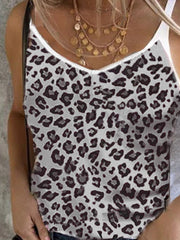 Leopard Print Stretch Camisole Top