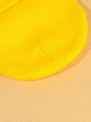 Letter Embroidery Knit Beanie