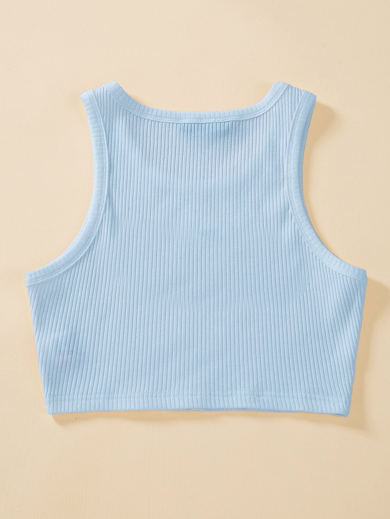 Letter Embroidery Rib-knit Crop Sweater Vest