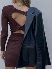Women's Blazers Fashionable Long Sleeve Leather Blazer