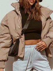 Women's Coats Solid Loose Short Down Jacket