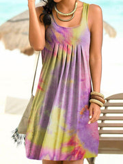 Women's Dresses Casual Tie Dye Print Sleeveless Dress