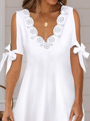 Women's Dresses V-Neck Lace Off Shoulder Mini Dress