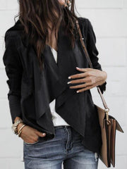 Women's Jackets Solid Lapel Casual Small Jacket