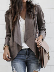 Women's Jackets Solid Lapel Casual Small Jacket