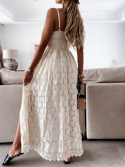 Women's Jumpsuits Sling Lace Hollow Irregular Jumpsuit